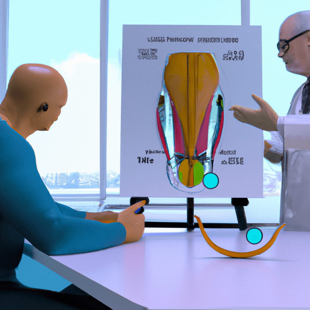 Doctor explaining the prostate biopsy procedure to a patient
