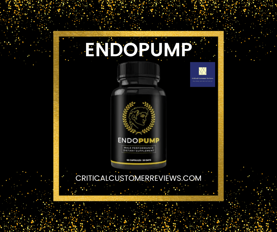 EndoPump Reviews: Single bottle of EndoPump ED supplement against a black and gold background for EndoPump review.