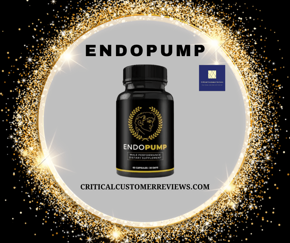 EndoPump Scam: Single bottle of EndoPump ED supplement against a black and gold background for EndoPump scam reviews.