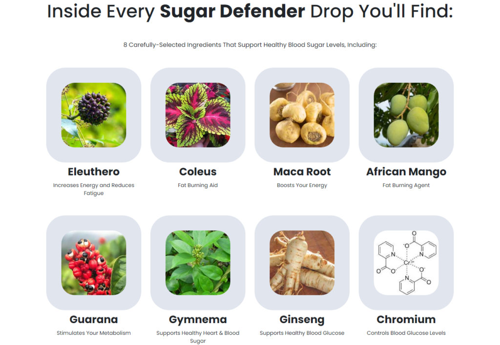 sugar defender ingredients